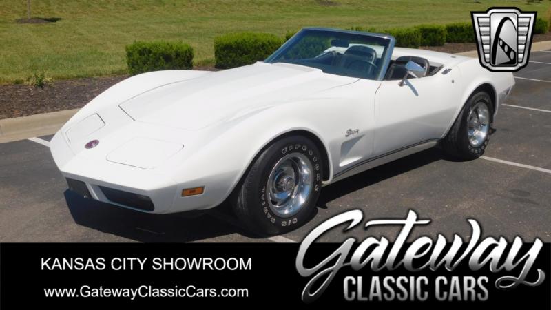 1974 White Chevy Corvette Convertible