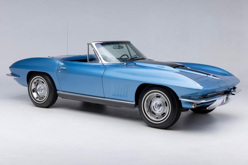 1967 Marina Blue Chevy Corvette Convertible
