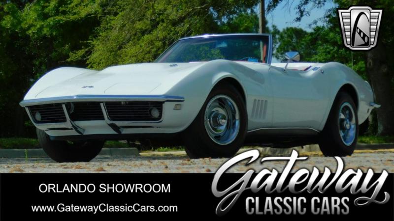 1968 White Chevy Corvette Convertible