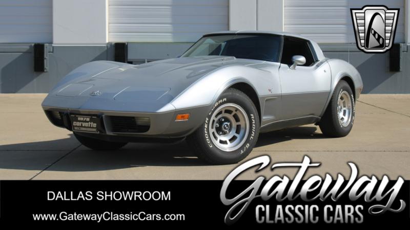 1978 Silver Chevy Corvette T-Top