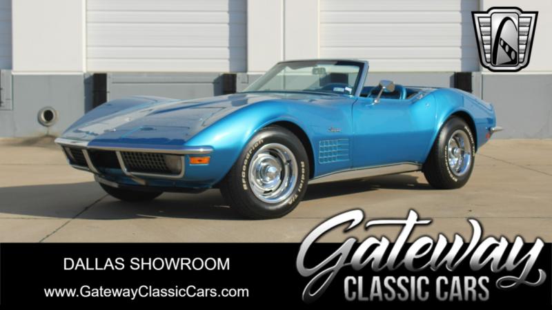 1970 Blue Chevy Corvette Convertible