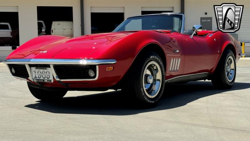 1969 Red Chevy Corvette Convertible