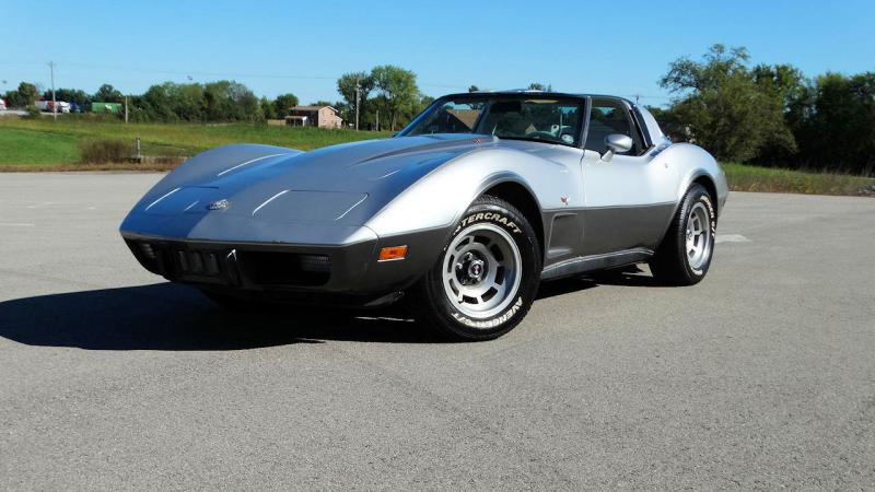 1978 Silver Chevy Corvette T-Top