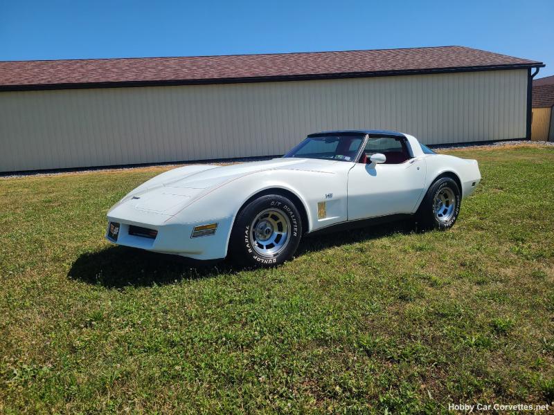 White 1980 Corvette T-Top id:88337
