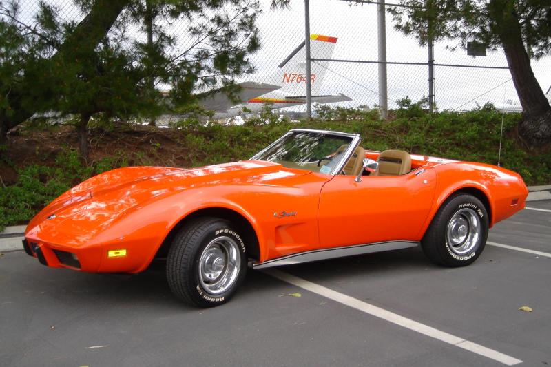 1975 Orange Flame Chevy Corvette Convertible