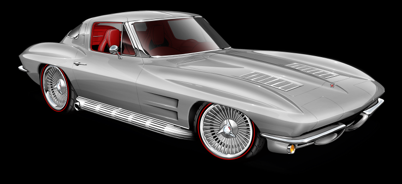 1963 Sebring Silver Chevy Corvette Coupe