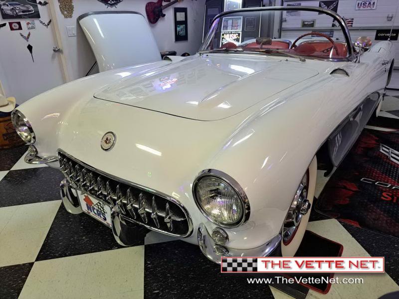 1956 White with Silver  Chevy Corvette Convertible