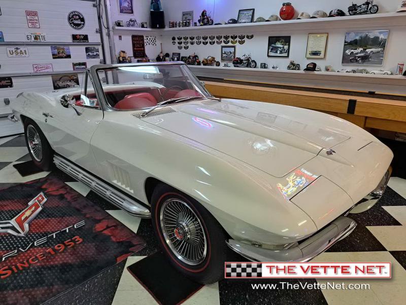 1967 White Chevy Corvette Convertible