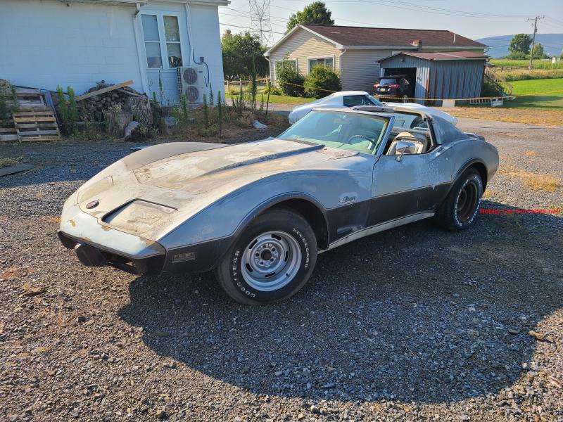 1975 Silver Chevy Corvette T-Top