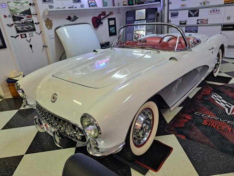 1956 White with Silver  Chevy Corvette Convertible