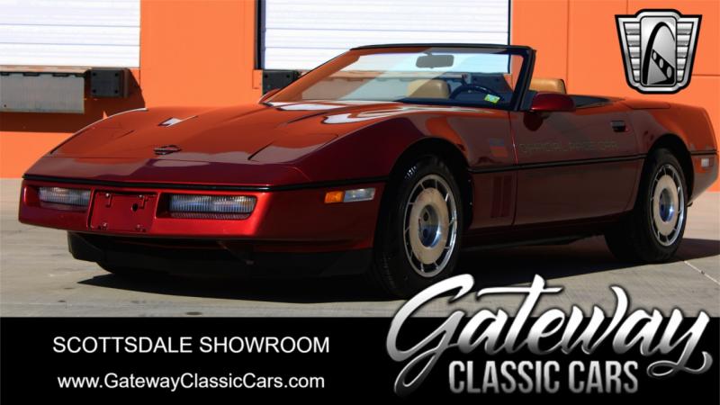 1986 Maroon Chevy Corvette Convertible