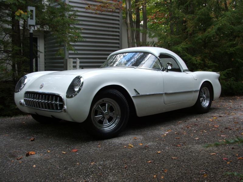 1954 White Chevy Corvette Convertible