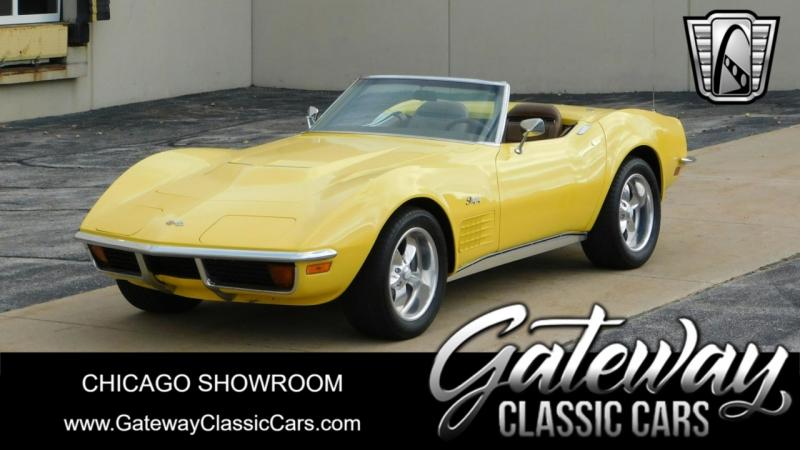 1972 Yellow Chevy Corvette Convertible