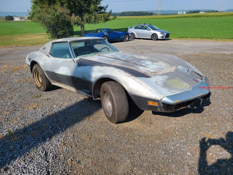 1975 Silver Chevy Corvette T-Top