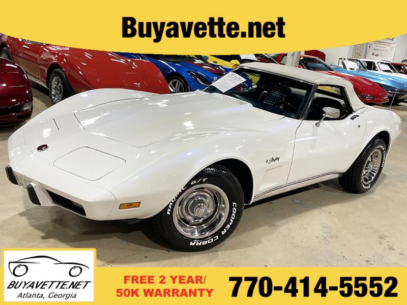1975 Pearl White Chevy Corvette Convertible