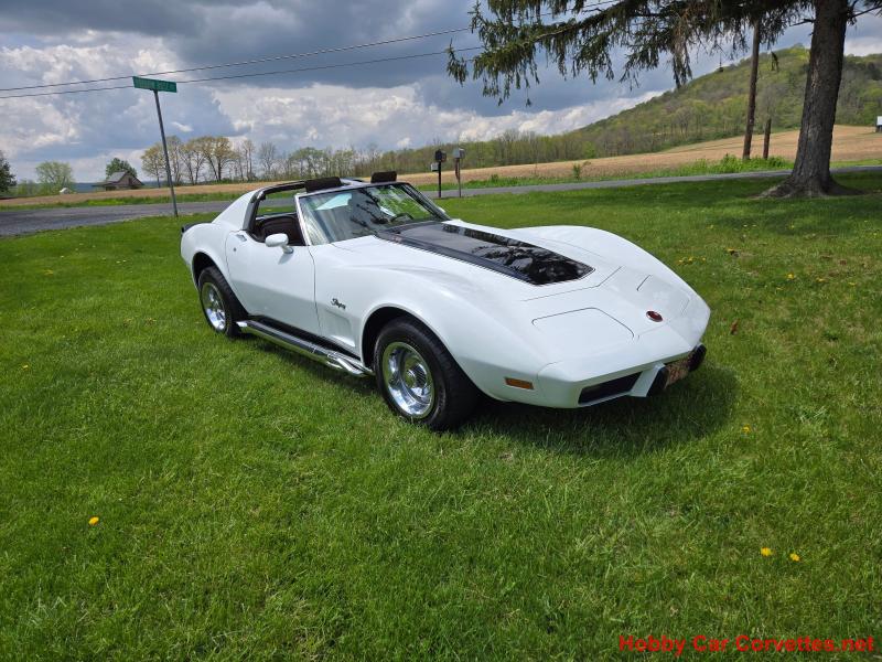 1976 White Chevy Corvette T-Top