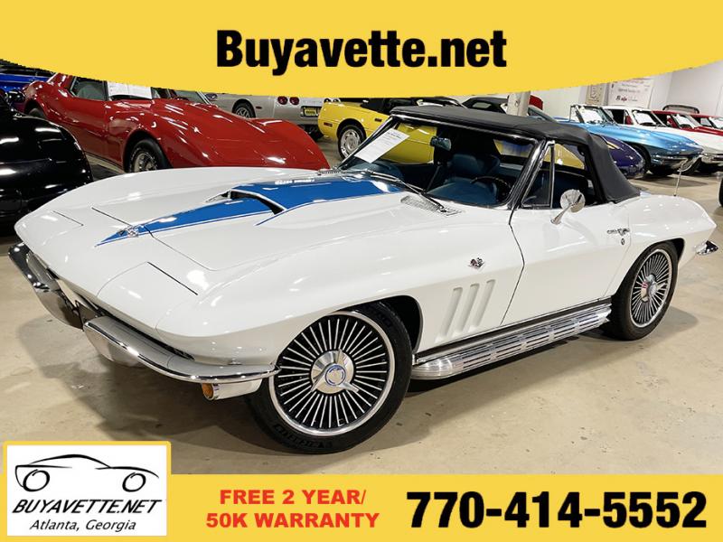1966 White Chevy Corvette Convertible