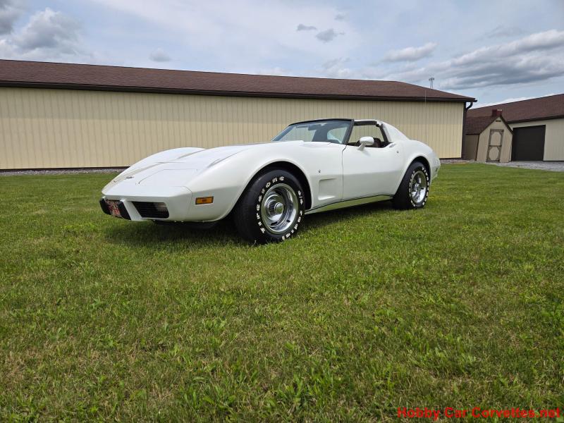 1977 Pearl White Chevy Corvette T-Top