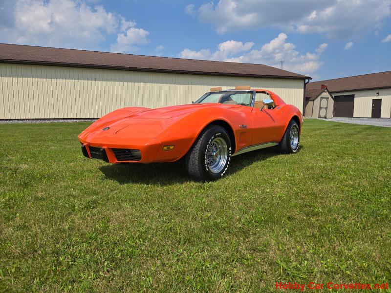 1975 Orange Chevy Corvette T-Top