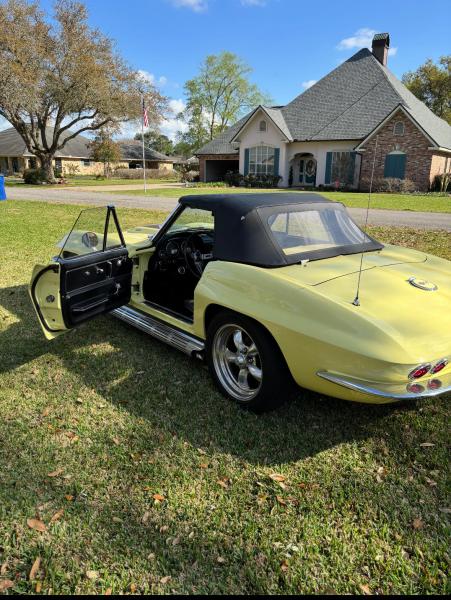 1967 sunfire yellow Chevy Corvette Convertible