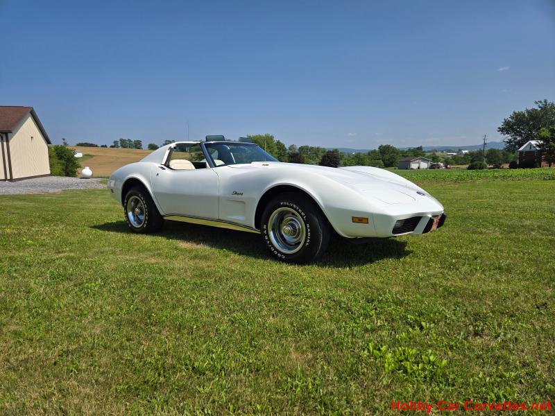 1976 White Chevy Corvette T-Top