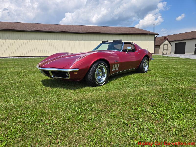 1969 Burgundy Corvette For Sale