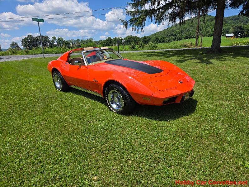 1976 Orange Corvette 4spd For Sale