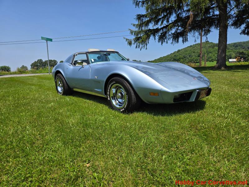 1977 Light Blue Corvette For Sale