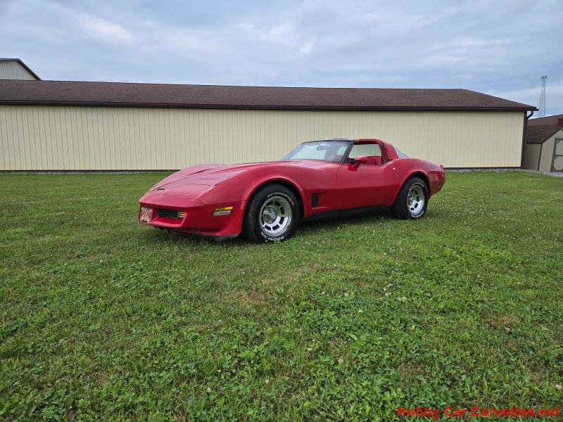 1981 Red Chevy Corvette T-Top