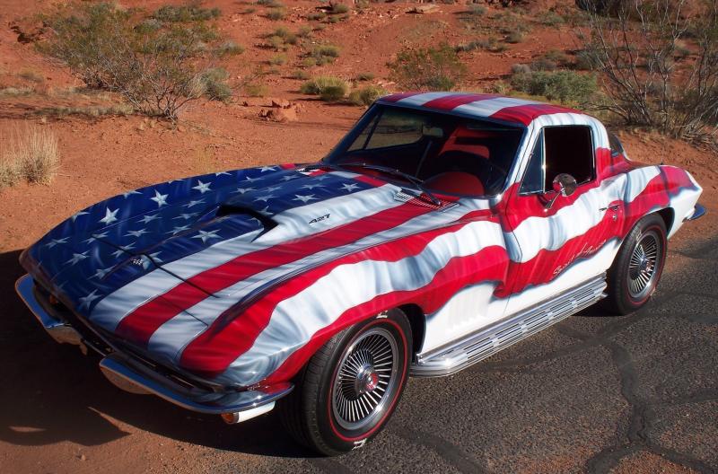 1967 American Flag Chevy Corvette Coupe
