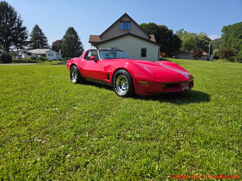 1981 Red Chevy Corvette T-Top