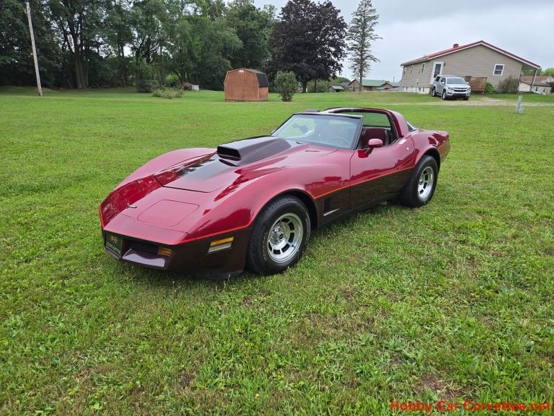 1981 Burgundy Chevy Corvette T-Top