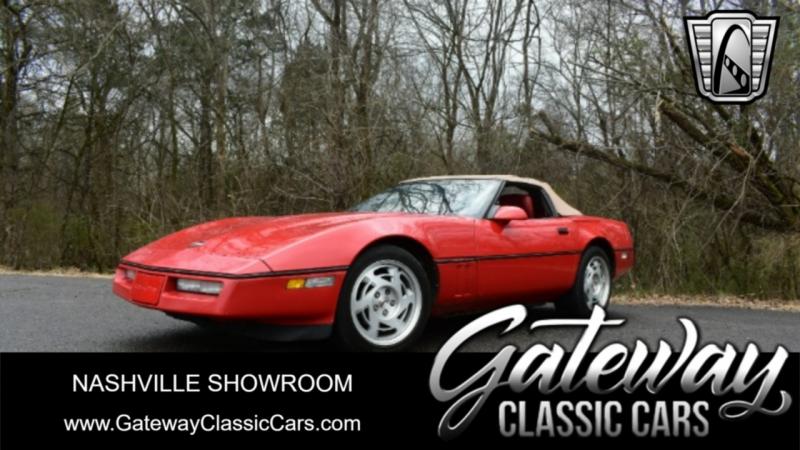 1990 Red Chevy Corvette Convertible