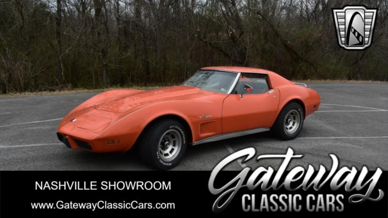 1975 Orange Chevy Corvette Coupe