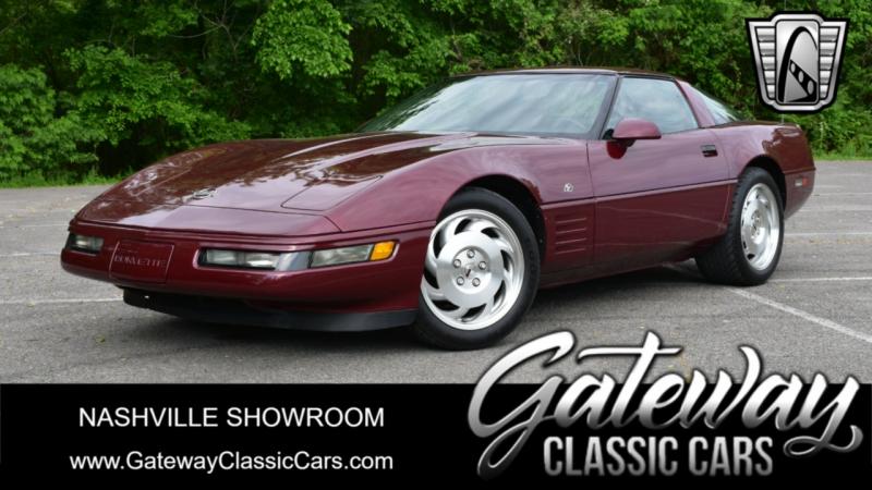 1993 Maroon Chevy Corvette Coupe
