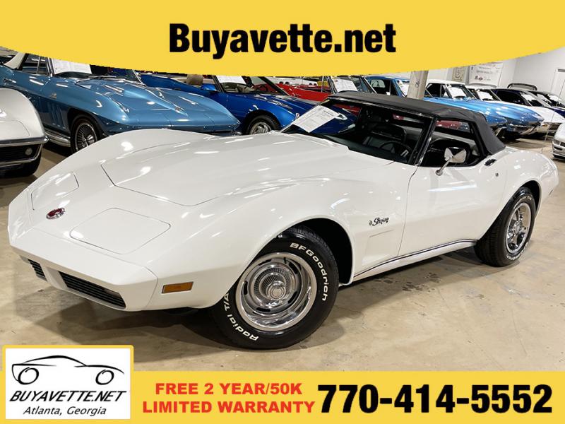 1974 Classic White Chevy Corvette Convertible