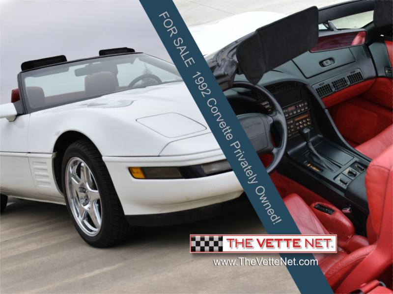 1992 White Chevy Corvette Convertible