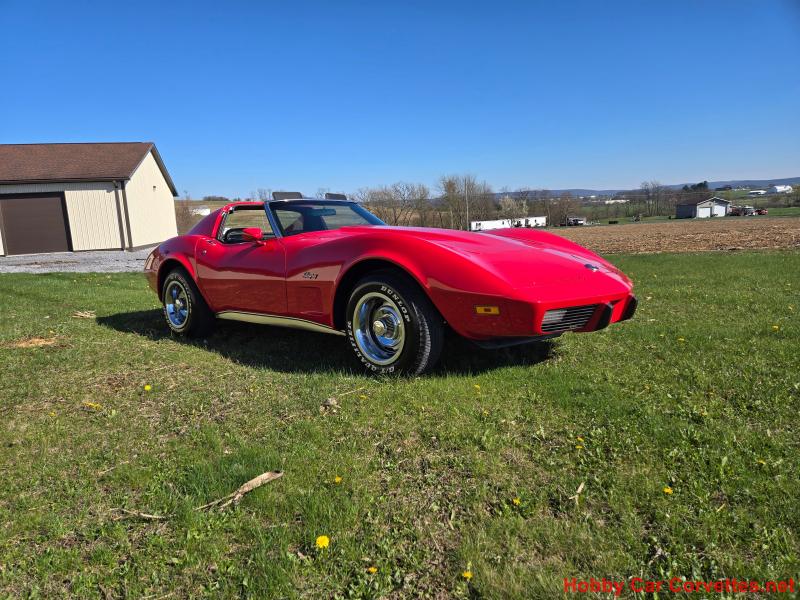 1975 Red Chevy Corvette T-Top