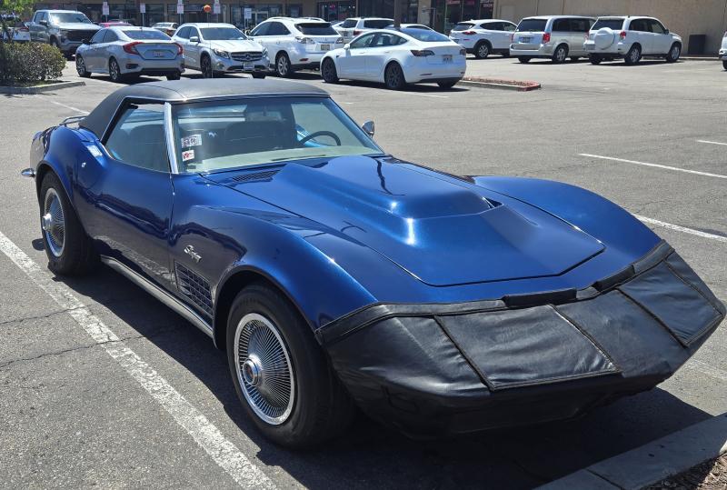 1972 Metallic Blue Chevy Corvette Convertible