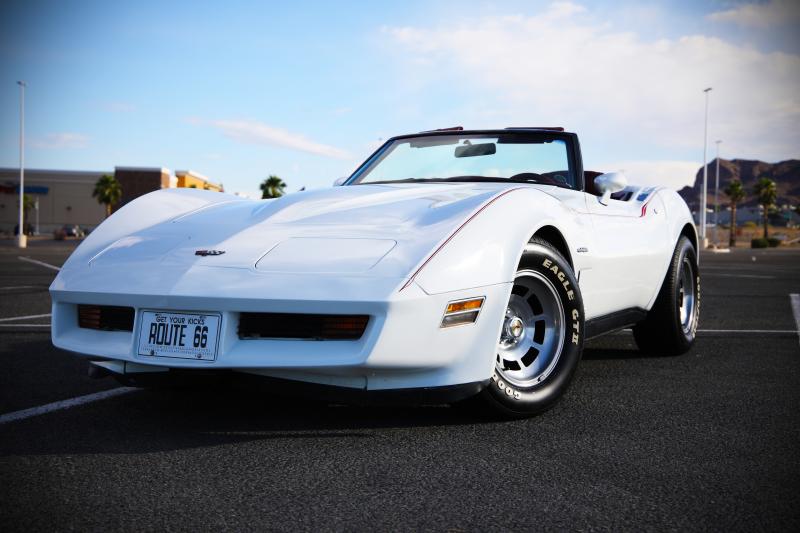 1982 White Chevy Corvette Convertible