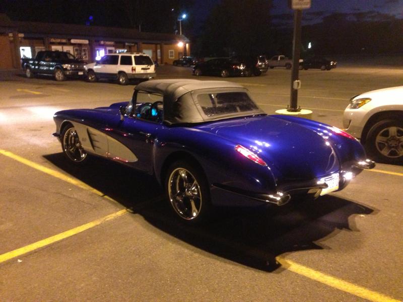 1958 Blue Chevy Corvette Convertible