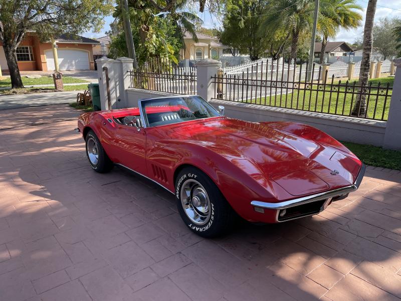 1968 Red Chevy Corvette Convertible