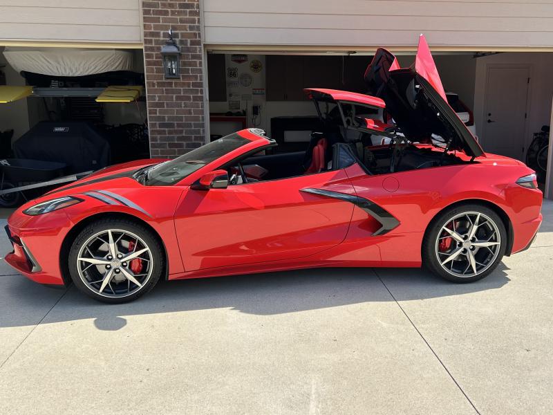 2020 Red Chevy Corvette Convertible 2020 Red Chevy Corvette Convertible