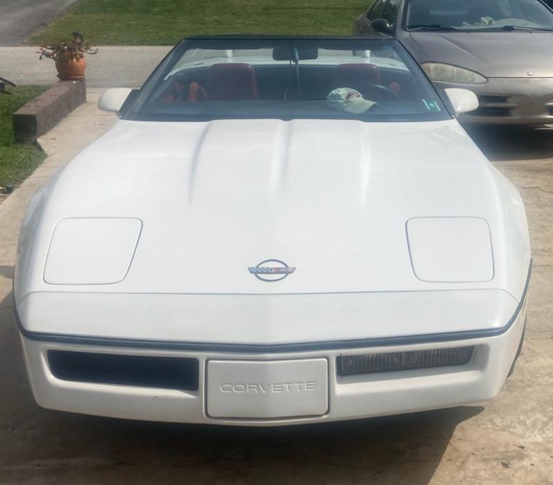 1988 White Chevy Corvette Convertible
