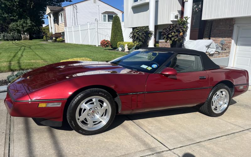 1990 Dark Red Metallic  Chevy Corvette Convertible
