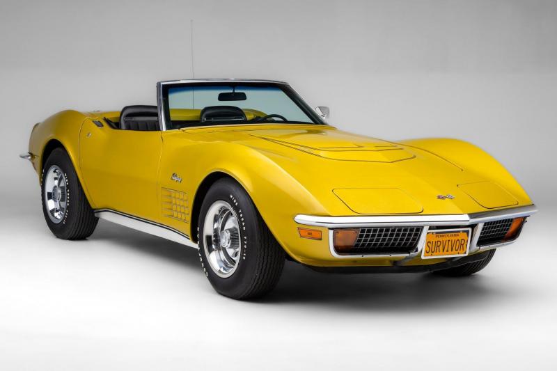 1972 War Bonnet Yellow Chevy Corvette Convertible