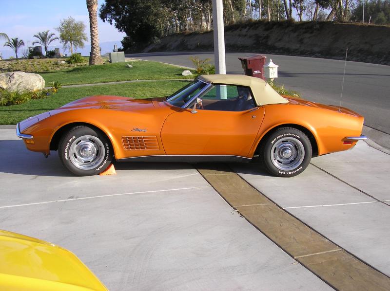 1972 Ontario orange Chevy Corvette Convertible